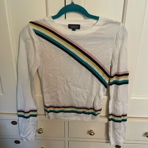 Topshop Striped cropped sweater